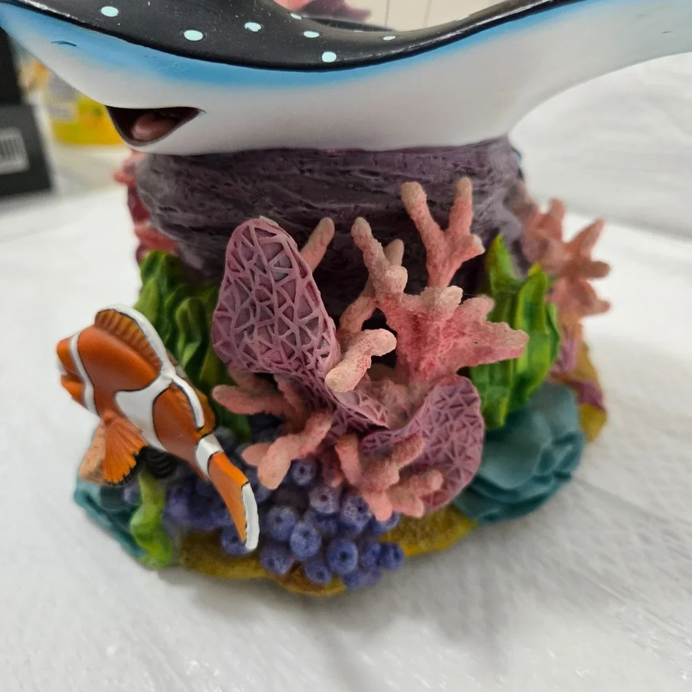 Disney Pixar Finding Nemo Over The Waves Coral Reef Snow Globe Music Box